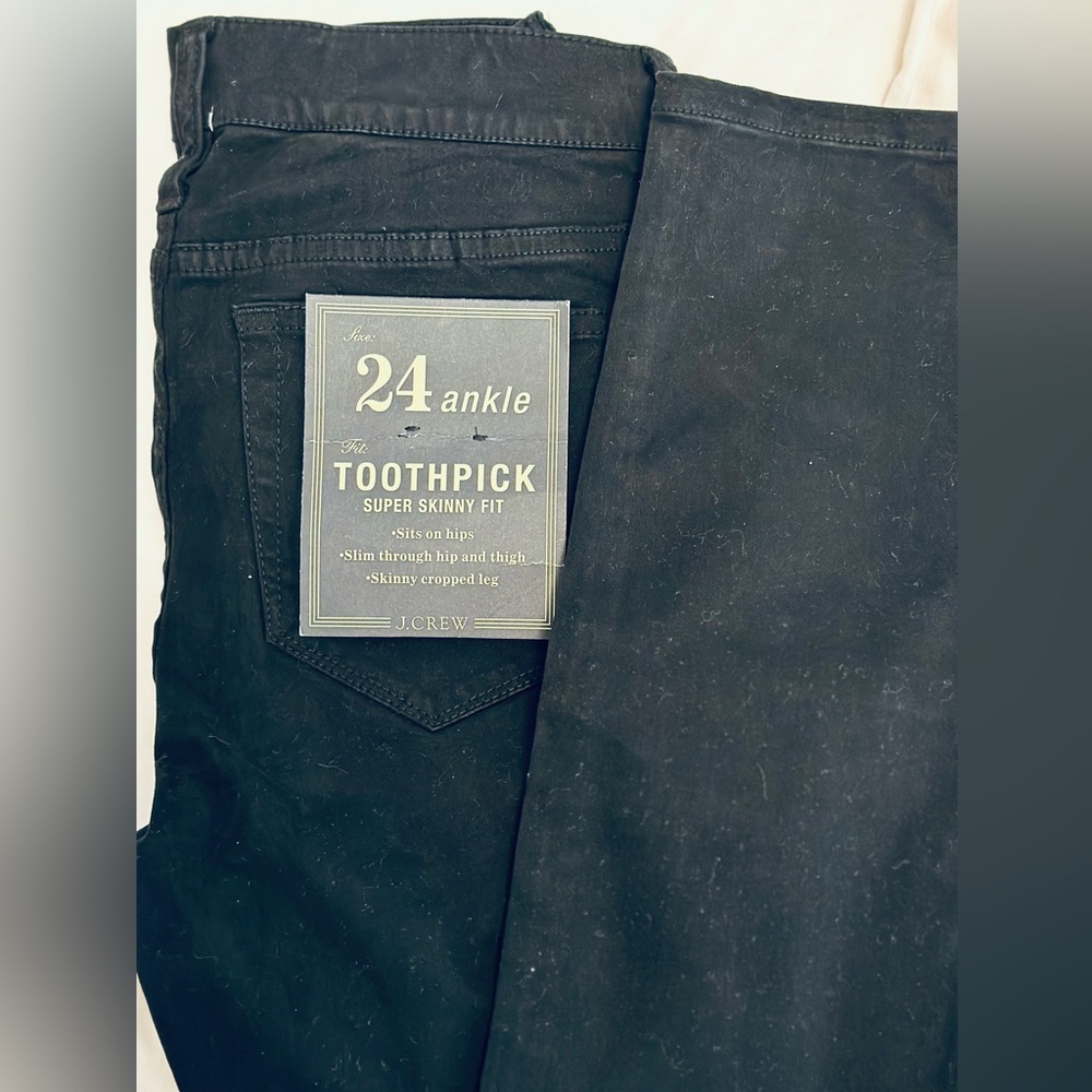 JCREW Toothpick Super Skinny Black Jean Pants. NWT - Picture 7 of 7